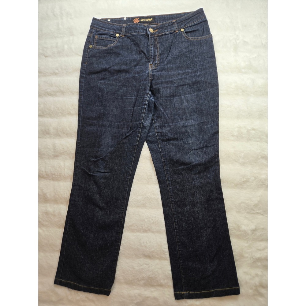 Rocawear Womens Straight Leg Jeans Dark Wash Embroidered Wings Size 16 RN111507